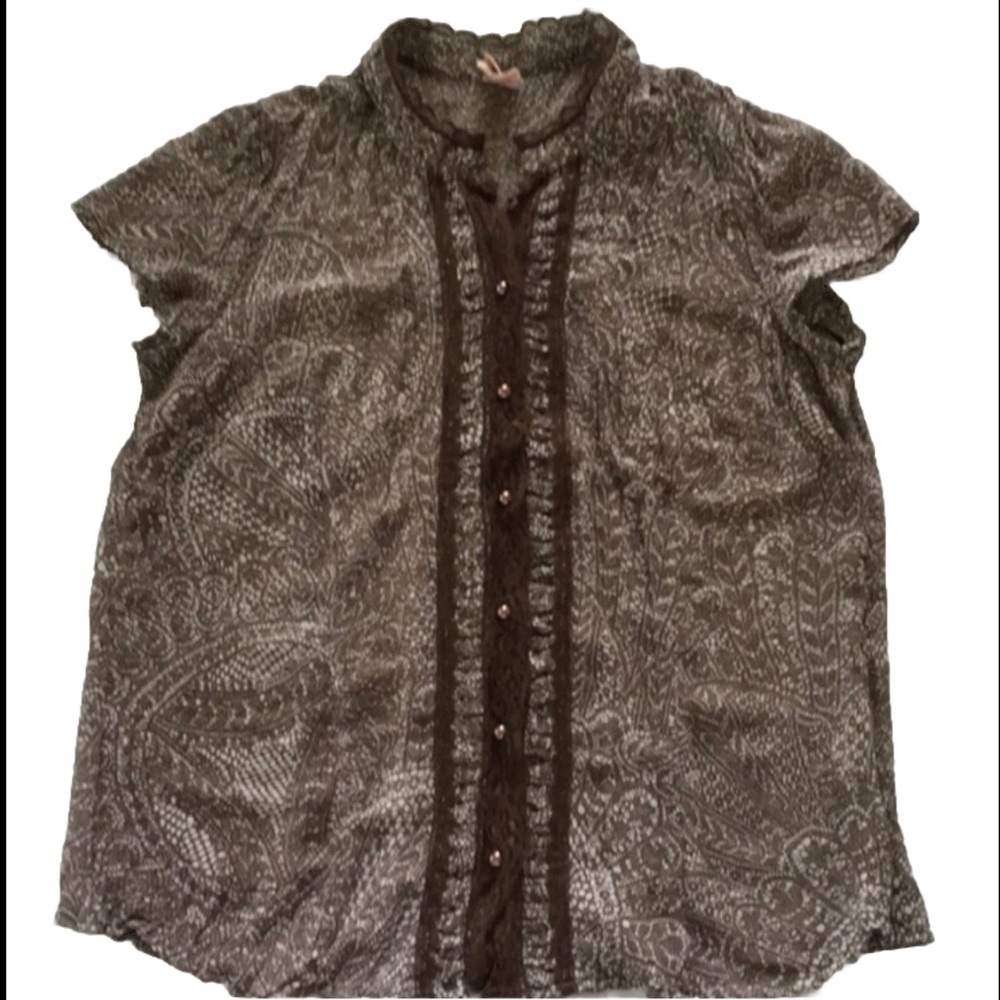 Faded Glory short sleeve button down shirt Medium